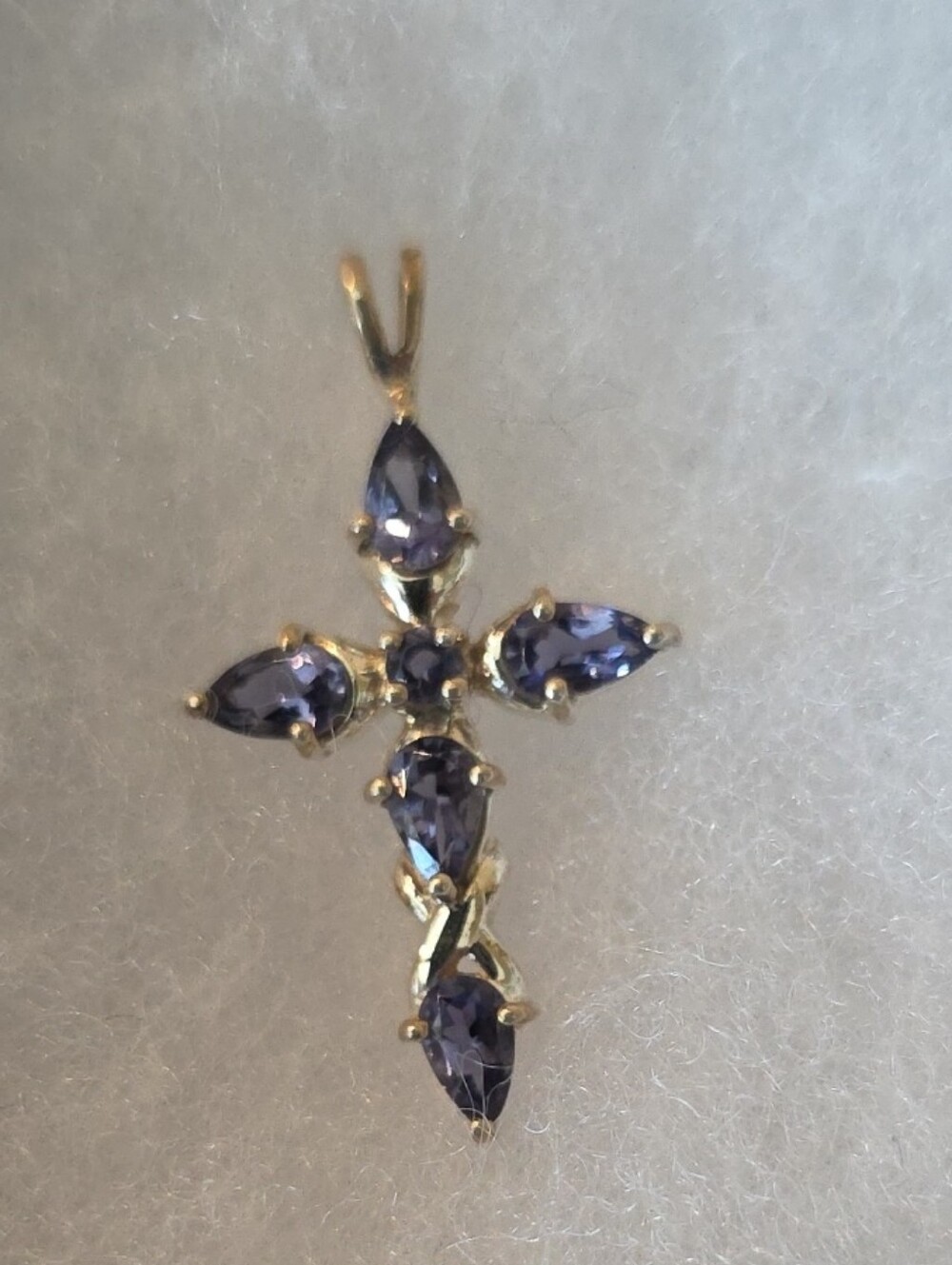 Sterling Silver Tanzanite Cross Pendant - Women's Jewelry